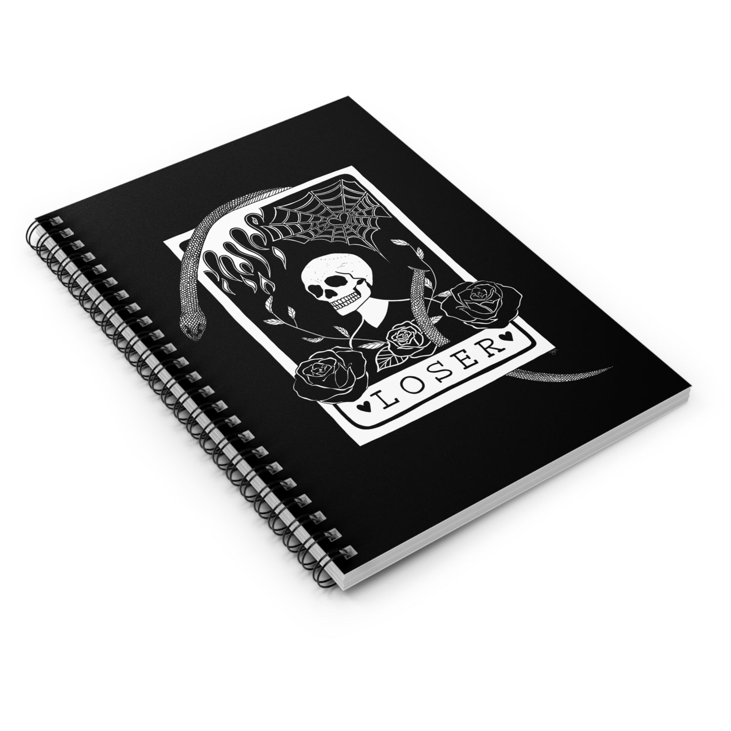 Loser Tarot Card 6" x 8" Spiral Notebook