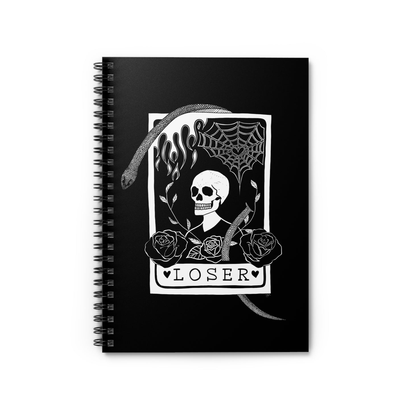 Loser Tarot Card 6" x 8" Spiral Notebook