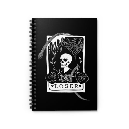 Loser Tarot Card 6" x 8" Spiral Notebook