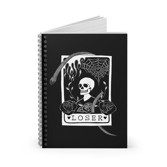 Loser Tarot Card 6" x 8" Spiral Notebook